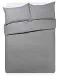 Habitat Easycare Plain Grey Bedding Set - Kingsize