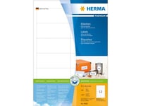 Herma Premium - Papir - matt - permanent selv-adhesiv - hvit - 66 x 33.8 mm 600 etikett(er) (25 ark x 24) laminerte etiketter