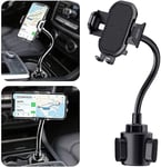 Support De Telephone Pour Voiture A Col De Cygne Flexible,Universel,A Monter Dans Le Porte-Gobelet,Compatible Avec Iphone 15 Pro Max 14 13 Samsung Galaxy S23 Ultra S22+ S21 Z Fold 5