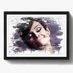 Arty Pie Framed Print Black A2 (24.5x18 Inch) Audrey Hepburn (4) V3, Wood, Multi-Colour, 60 x 42 x 2 cm