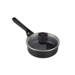 Ninja ZEROSTICK Hard Anodised Classic Saucepan with Lid, 16cm