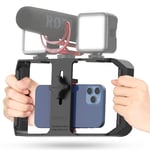 ULANZI U Rig Pro Smartphone Video Rig, Filmmaking Case, Phone Video Stabilizer Grip Stativ Support pour Videomaker Film-Maker VideoGrapher pour iPhone Xs XS Max XR iPhone X 8 Plus Samsung