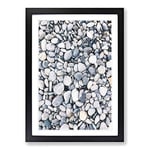 Big Box Art Pebbles Painting Framed Wall Art Picture Print Ready to Hang, Black A2 (62 x 45 cm)