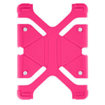 Coque pour tablette 8.9 à 12 pouces Universel Silicone Gel Bumper Fonction support Avizar rose