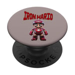 Iron Mario Cartoon Design PopSockets Adhesive PopGrip