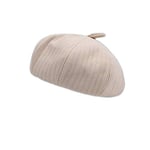 QB Femmes Béret Élégant Classique Tweed Laine Artiste Beanie Traditions Femmes Chapeau Casquette Extérieure Bonnet-Beige, 56-58Cm