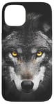 iPhone 13 Wolf Lovers Black Wolf Wild Animal Lovers Wolf Illustration Case