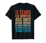 Matching 11 Years Anniversary Him Her Couple 11th Wedding T-Shirt