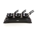 Domo - DO8710W Crepiere + Wok - 6 personnes - 1000W - Noir