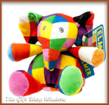 ELMER THE ELEPHANT PLUSH SOFT TOY RATTLE BNWT FROM BIRTH SUPER GIFT LAST ONE