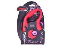 Flexi New Classic Snor S, 8M, 12Kg, Rød