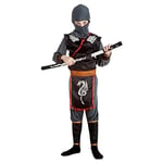 Boland - Costume enfant Ninja, 5 pièces, costume de carnaval pour une fête à thème, Halloween ou le carnaval, combattant