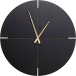 Kare Andrea Horloge Murale Design pour Salon Noir 60 cm