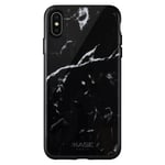 Coque effet marbré pour Apple iPhone X/XS, Noir Marquina - Neuf