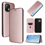 Xiaomi Mi 11 - Mobilskal med Kortfack - Borstad Design - Rosa guld