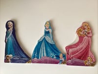 Childrens Toddlers Disney Princesses Wood Jigsaws - Cinderella Aurora Elsa 2+