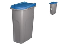 Poubelle Écosystème 40 Litres Couvercle Bleu Stefanplast