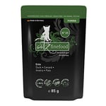 catz finefood Purrrr - Nourriture Humide pour Chats sensibles à la Nutrition - Monoprotéine - N° 115-70% de Viande - 16 sachets de 85 g