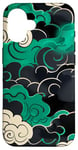 Coque pour iPhone 16 Bleu sarcelle Aqua Above The Clouds Teal Aqua Graphic