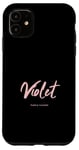 Coque pour iPhone 11 Violet - « Fleur violette »