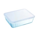 Rectangular Baking Dish 1.5L Pyrex Cook & Freeze with BPA Plastic Lid Oven Safe