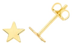 James Moore TH ES701 9k Gold Star Stud Earrings Jewellery