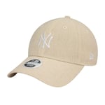 New Era NY Yankees Womens MLB Linen Stone 9FORTY Adjustable Cap Dam