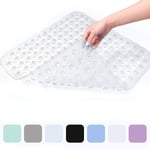 Blanc Transparent) Tapis de Douche Antidérapant pour Peaux Sensibles 53x53cm, Sans bpa, Tapis de Douche Antidérapant Anti-moisissure, Tapis de Sol de