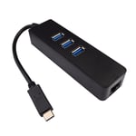 Hub USB 3.0/3.1 3 ports LAN / RJ45 Ethernet 1Gb, Modele: USB Type C