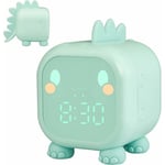 Gabrielle Réveil Enfant Fille Garcons Dinosaure Lumineux Reveil Enfant Numerique Lampe Réveil Veilleuse Jour Nuit Enfant Réveil de la Maternelle