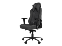 Arozzi Vernazza Soft Fabric - Stol - ergonomisk - armstöd - T-formad - lutning - svängtapp - metall, aluminium, tyg - svart, mörkgrå