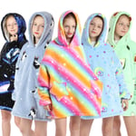 Kid Hoodie Filt Oversized Ultra Plush Fleece Filt Vinter 1