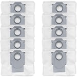 10 sacs à poussière de remplacement applicables, compatibles avec la base à vidage automatique pour aspirateur robot Roborock Q5, accessoire de sac