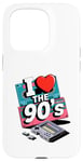 Coque pour iPhone 15 Pro I Love The 90's Cassette Player Music Tape Recorder