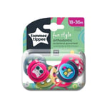 Tommee Tippee Fun Style Orthodontic Soother (18-36m) ? Girl 2pcs