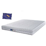 King Of Dreams - Matelas 90x190 pour Sommier Electrique ou Mécanique tpr - Mousse Poli Lattex - 20 cm Déhoussable - Soutien Ferme + Protège Matelas