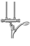 AEG 232616 Aho 50 Wd Mélangeur de baignoire/douche ouverte Robinet avec douche flexible et pommeau de douche en métal