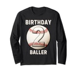 It's My 2nd Birthday Baseball 2 Year Old Boy Girl Long Sleeve T-Shirt