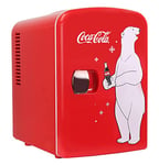 Koolatron Coca Cola Mini Fridge For Bedrooms, Table Top Fridge Beverage Mini Fridges, For Skincare Office Food Drinks Kids Home Car & Travel, Camping (Red)