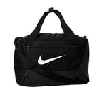 Nike Brasilia - 9.0 Duffel Bag (Extra Small) - Black/Black/White, One Size