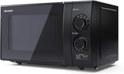 SHARP YC-GS01U-B Compact 20 Litre 700W Manual Control Microwave, 6 Power Levels,