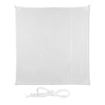 relaxdays Voile d’ombrage carré diffuseur d’Ombre Protection Soleil Balcon Jardin UV 2x2 m Toile imperméable, Blanc, 2 x 2 m