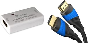 Vmr00100 Hdmi 2.0 Répéteur Amplificateur De Signal (4K, Hdr, 50 M De Portée) Blanc & Kabeldirekt 0,25M Câble Hdmi 4K Compatible Avec (Hdmi 2.0A/B, 2.0, 1.4A, 4K Ultra Hd, 3D) Top S[VID061564]