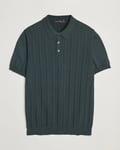 Oscar Jacobson Barto Structured Cotton Polo Green