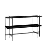 GUBI TS Console avlastningsbord 120x30x72 cm black marquina marble-svart stativ-med bricka