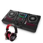 Numark Mixstream Pro+ Standalone DJ Controller, Amazon Music Unlimited Streaming, Mixer & HF175 - DJ Headphones with closed back over ear design, 40mm drivers