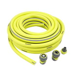 Ferrestock FSKMDU005 Tuyau d'arrosage de 20 m, 5/8" d'épaisseur (15,8 mm), anti-torsion, PVC souple avec renfort en polyester, 3 couches, résistant aux rayons UV, anti-algues, avec accessoires inclus