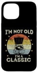 Coque pour iPhone 15 Tourne-disque rétro vintage I'm Not Old I'm Classic Meme Funny