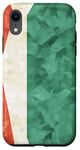 Coque pour iPhone XR Coque de téléphone drapeau italien vintage géométrique vert