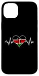 Coque pour iPhone 14 Plus Drapeau Kenya Vintage Heart Beat Kenya Pulse Line